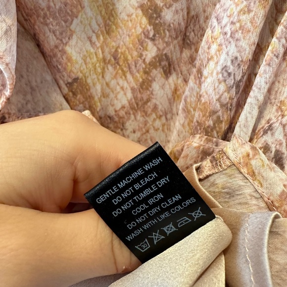 REVOLVE Majorelle Snake Print Ruffle Front Blouse - Picture 5 of 9